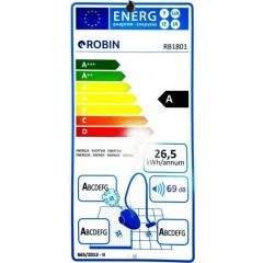 Robin RB-1801 Ηλεκτρική Σκούπα 700W με Σακούλα 3lt Κόκκινη Robin RB-1801 Ηλεκτρική Σκούπα 700W με Σακούλα 3lt Κόκκινη